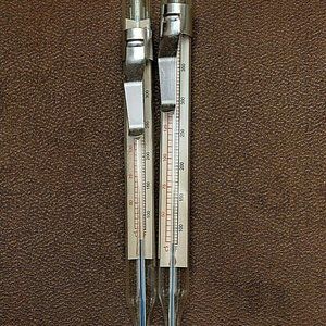 LOT OF 2 - Vintage Candy 8” Thermometer Acu-Rite Deep Frying/ Candy/Jelly - MINT